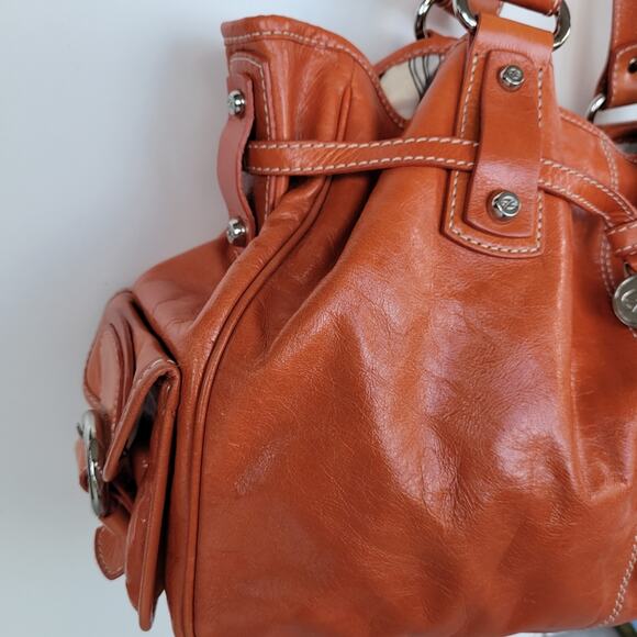 Francesco Biasia Brick Orange Handbag - Picture 4 of 13